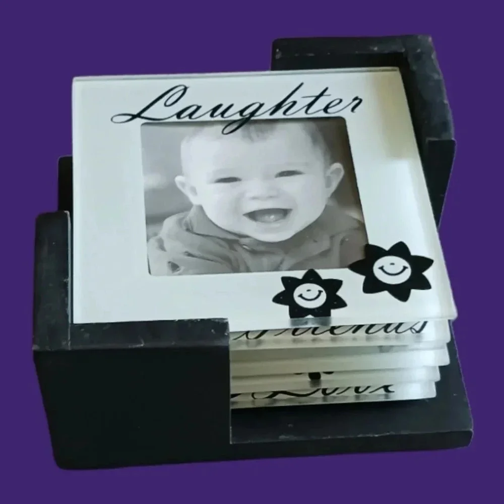 Photo glass coaster set of 6
